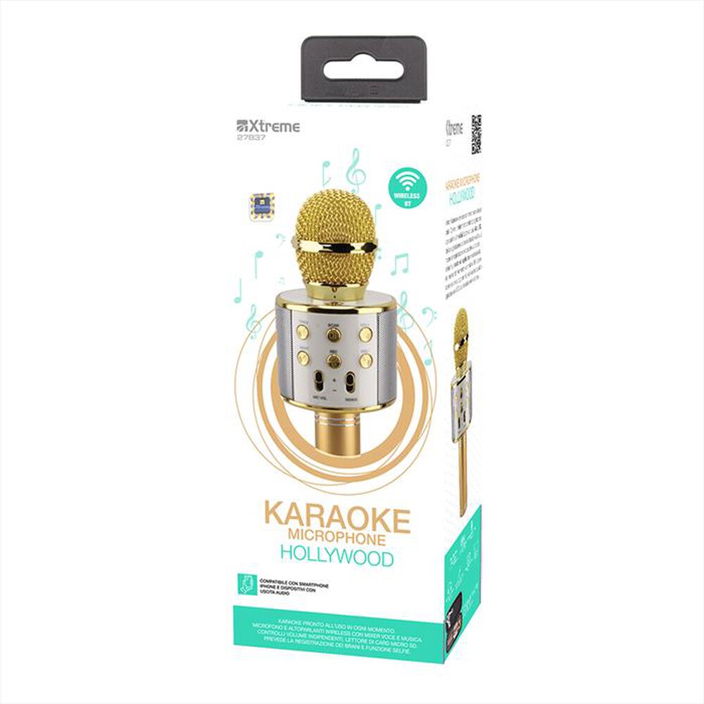 Immagine del prodotto XTREME - 27837 - Microfono Karaoke Hollywood-NERO