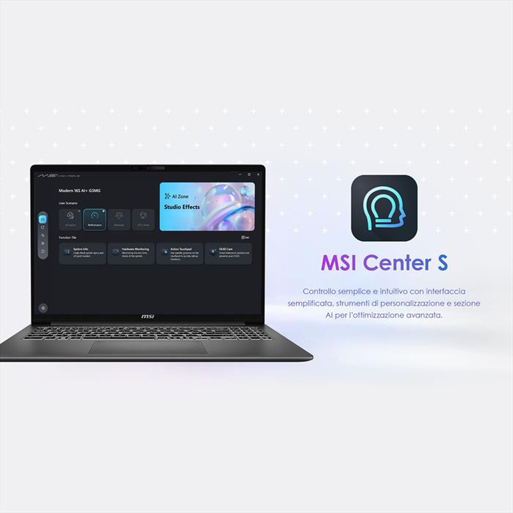 Immagine del prodotto MSI - Notebook MODERN 16S AI+ G3MG-076IT-Platinum Gray