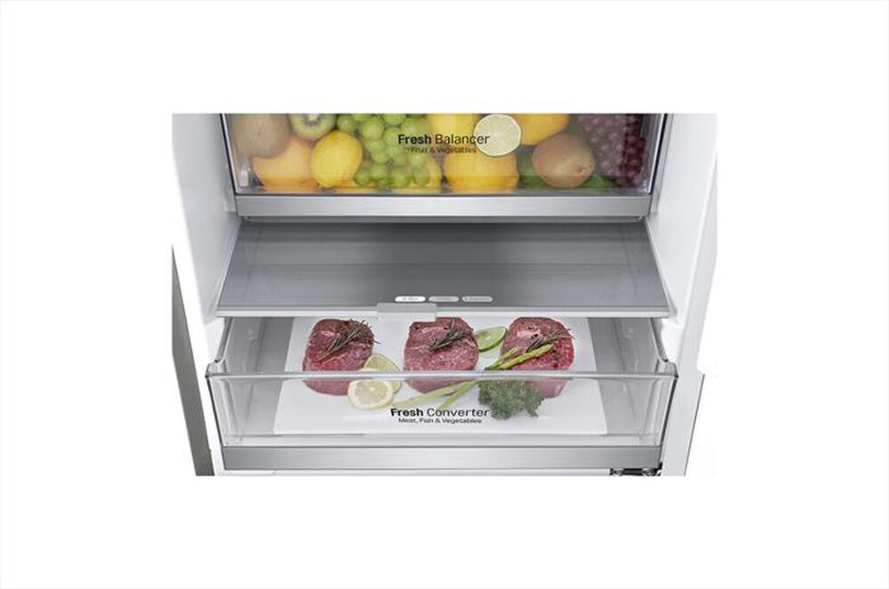 "LG - Frigorifero combinato GBB72NSVGN Classe D 419lt-Acciaio inossidabile"