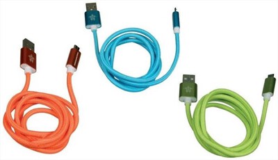 MEDIACOM - CAVO ROPE MICROUSB 1MT COLOR - Multicolor