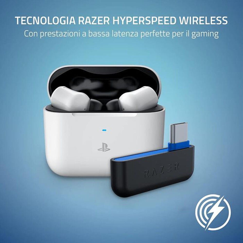 "RAZER - Auricolari HAMMERHEAD HYPERSPEED (PLAYSTATION)-Bianco"