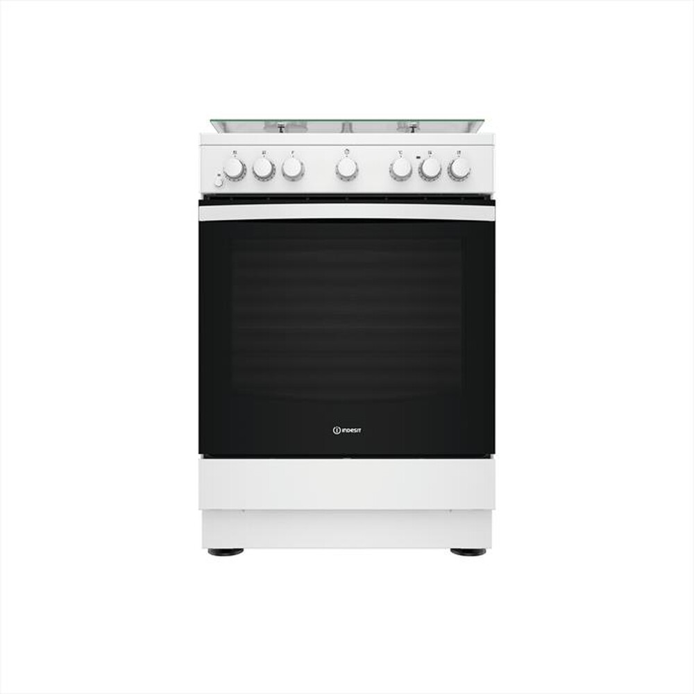 "INDESIT - Cucina a gas IS67G4PHWE Classe A-Nero, Bianco"