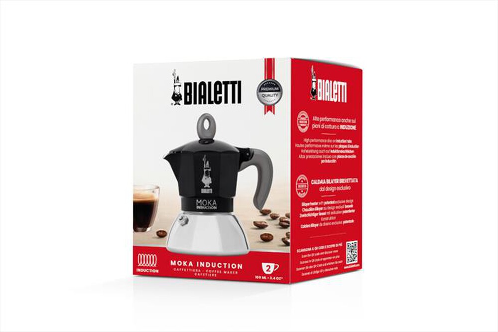 "BIALETTI - Moka a induzione 2TZ 0006932/NP-Nero"