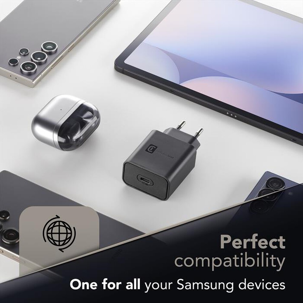 Immagine del prodotto CELLULARLINE - SUPER FAST CHARGER KIT PD 45W-Black