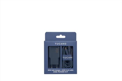 TUCANO - Kit caricabatterie GaN/cavo USB-C ONE POWER-BLU