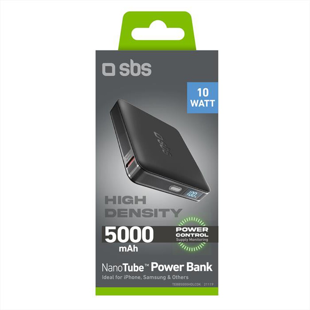 Immagine del prodotto SBS - Powerbank 5000mAh High Density LCD-Nero