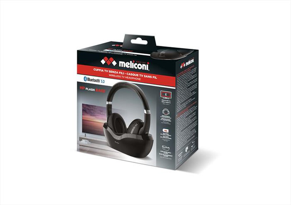 "MELICONI - Cuffia TV HP FLASH BASE-Nero"