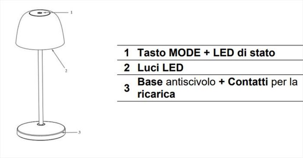 Immagine del prodotto MAJESTIC - Lampada LED da tavolo ricaricabile DORA SB-Sabbia