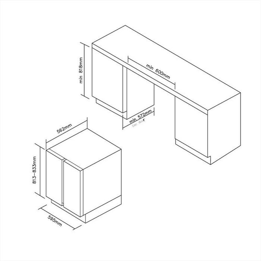 Immagine del prodotto CANDY - Cantinetta CCVB 60D/1 Classe G 38 bottiglie-Nero
