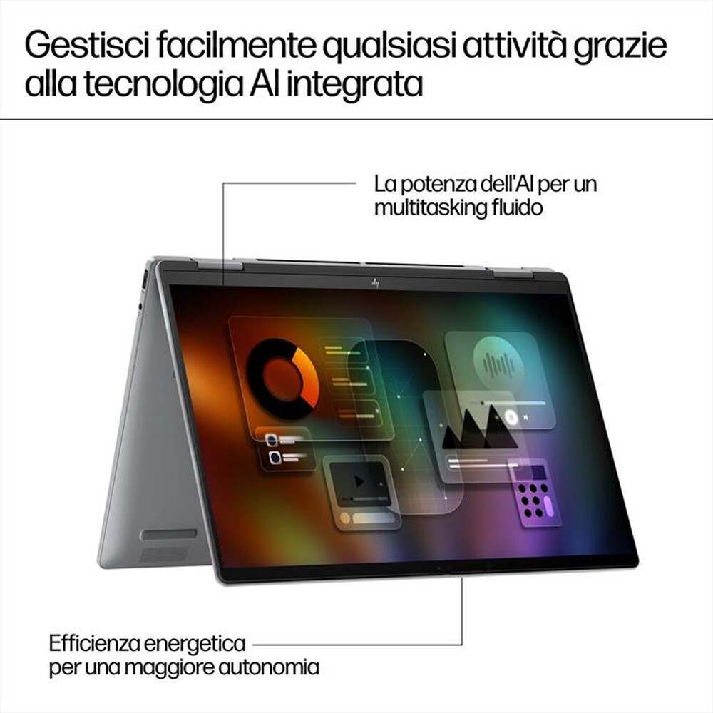 "HP - NOTEBOOK ENVY X360 14\" U7 1TB 2.8K 14-FC0007NL 14\"-Argento"