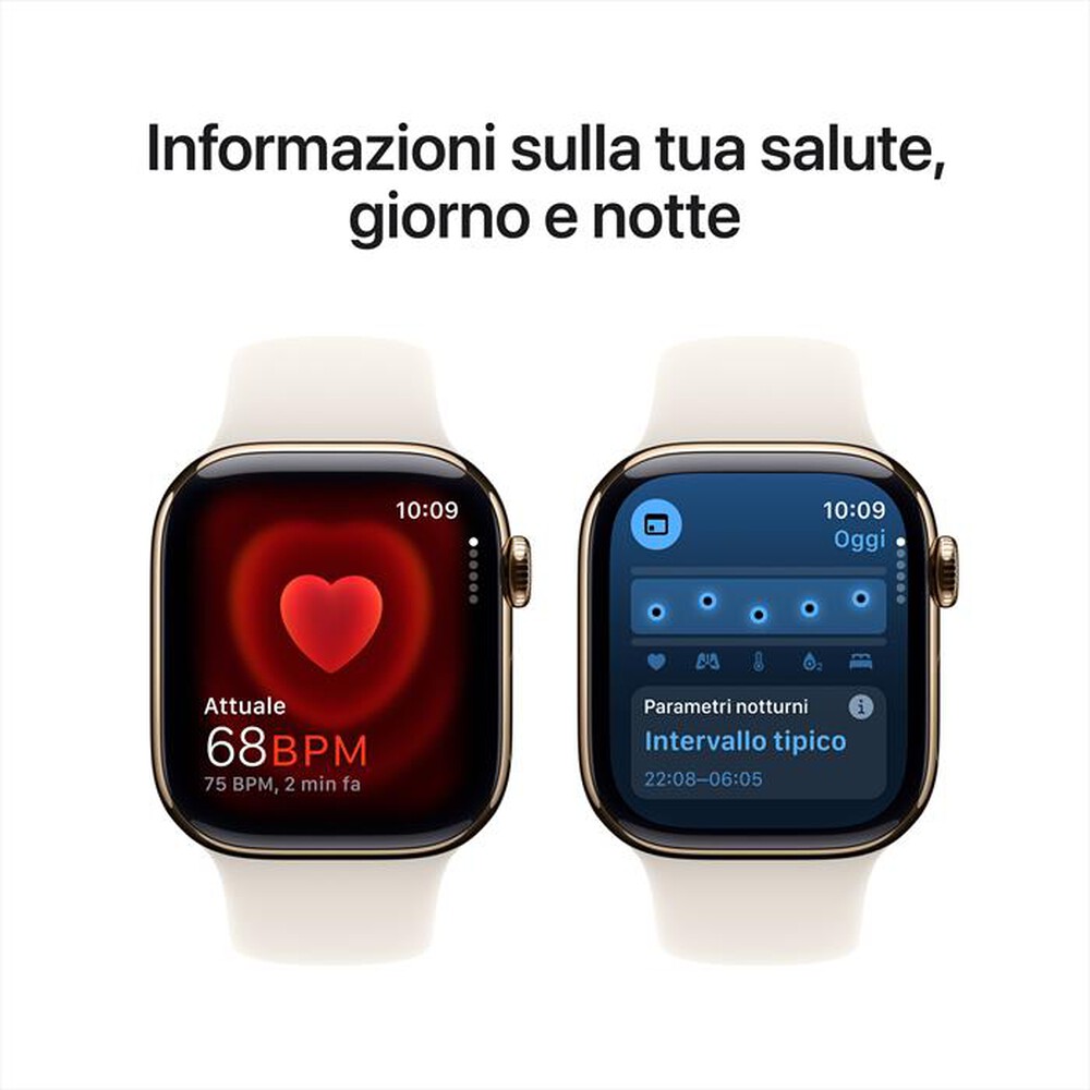 "APPLE - Watch Series 10 GPS + Cellular 42mm Titanio-Oro - Sport Band Galassia M/L"