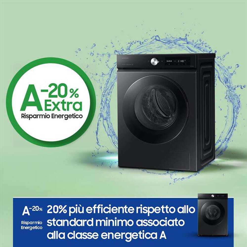 "SAMSUNG - Lavatrice WW90DB7U94GBU3 9 Kg Classe A-NERO"