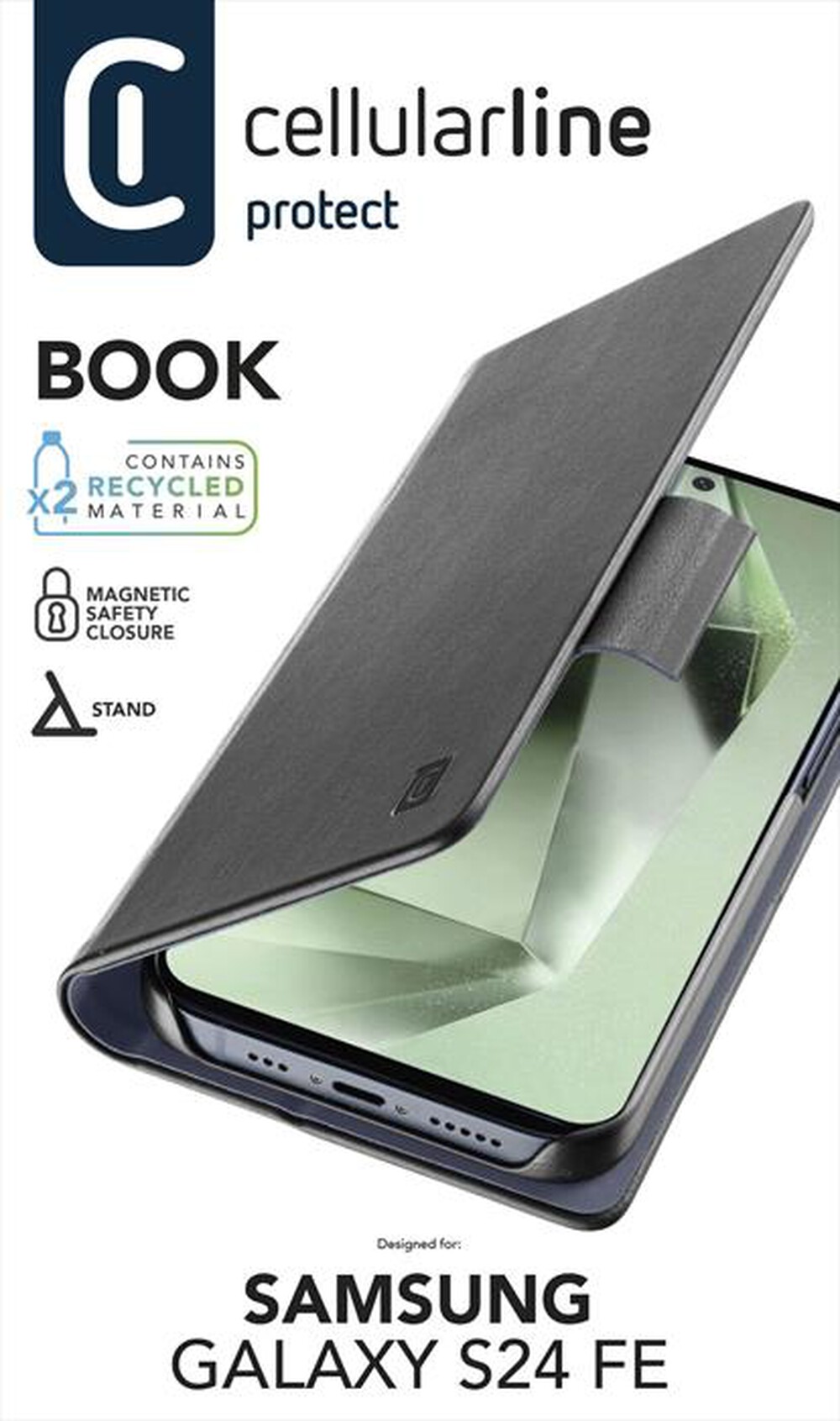 "CELLULARLINE - Cover BOOK per Samsung Galaxy S24 FE-Black"