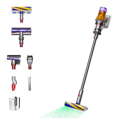 DYSON - Scopa elettrica V12 DETECT SLIM ABSOLUTE-YELLOW/IRON/NICKEL