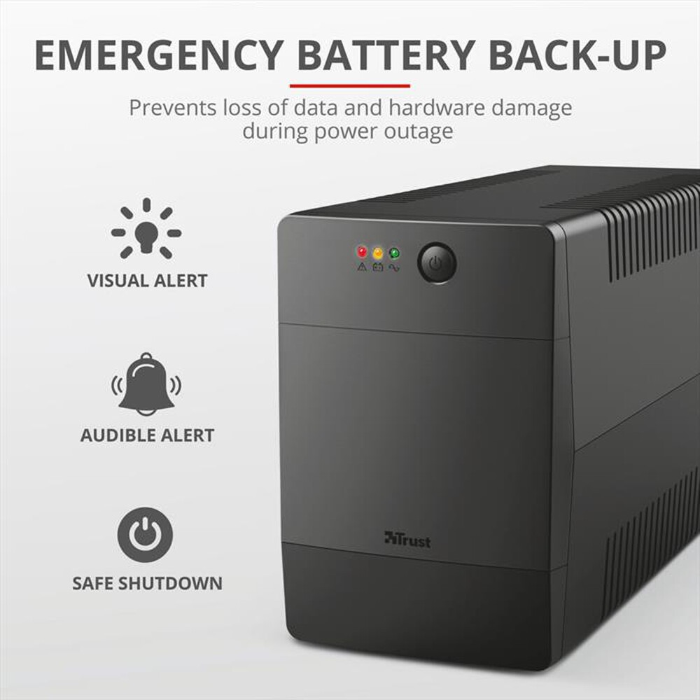 Immagine del prodotto TRUST - PAXXON 1000VA UPS 4 OUTLETS-Black