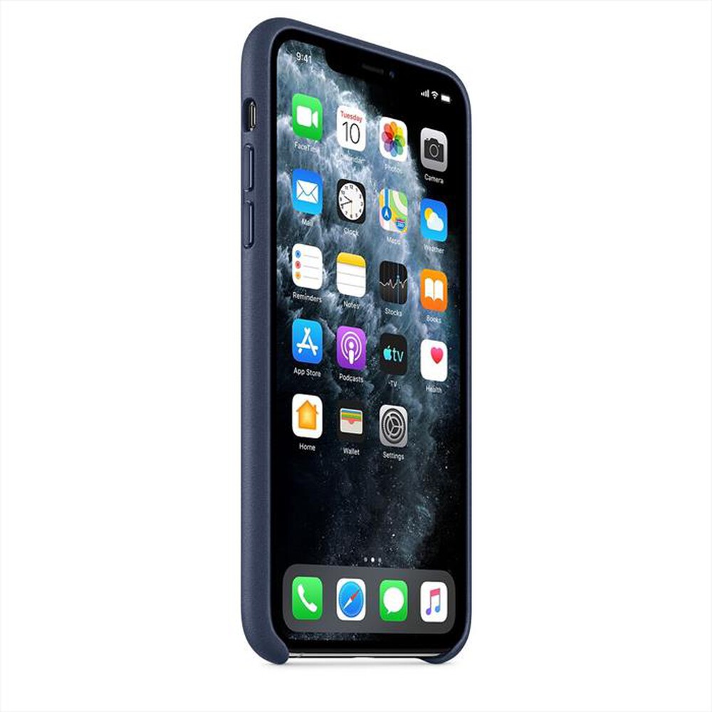 "APPLE - Custodia in pelle per iPhone 11 Pro Max-Midnight Blue"