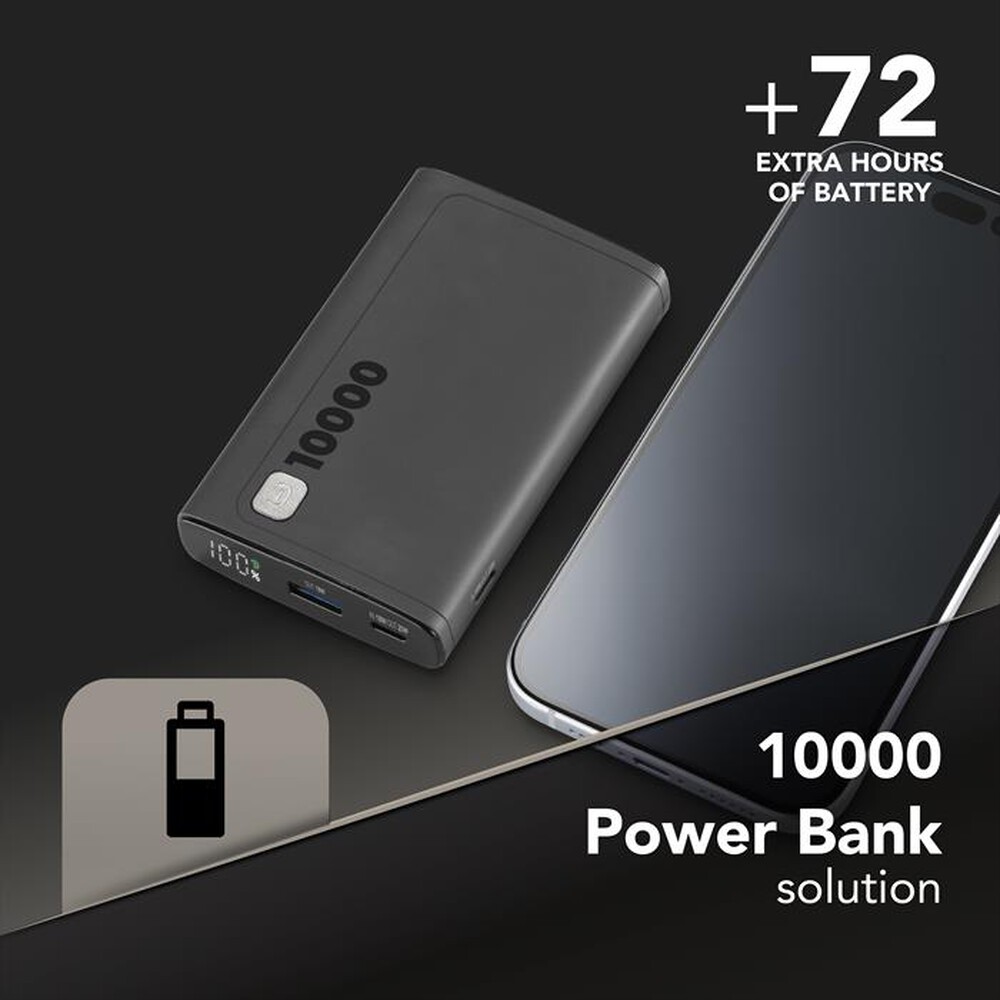 Immagine del prodotto CELLULARLINE - Caricabatterie Portatile PBDISPL01PD10000K-Nero