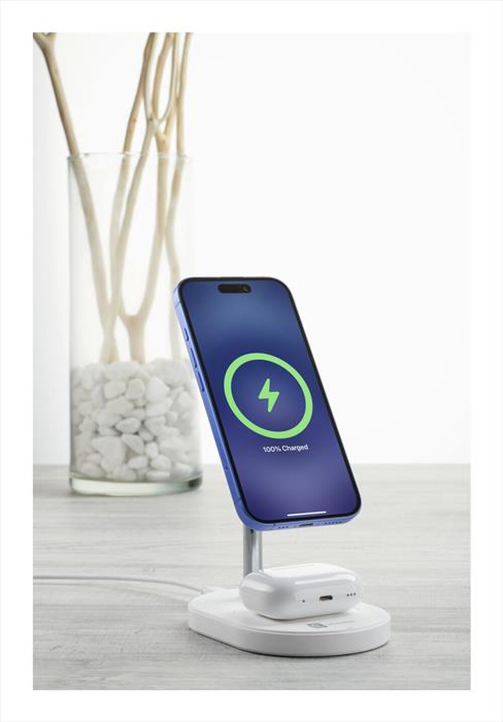 Immagine del prodotto CELLULARLINE - MAG DUO Station di ricarica wireless-Bianco