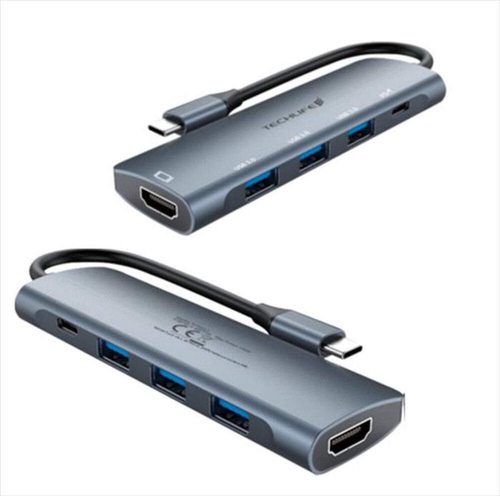 Immagine del prodotto TECHLIFE - HUB TLIT0012 MULTIPORTA 5IN1 USB-C-Nero