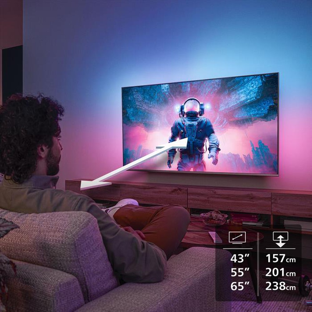Immagine del prodotto PHILIPS - Smart TV QLED 4K 43" Ambilight 43PUS8600/12-Black