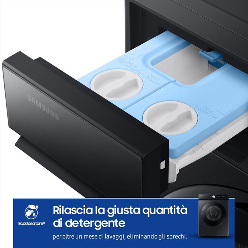 "SAMSUNG - Lavasciuga WD11DB7B85GBU3 11/6 Kg Classe A-nera con oblò e display nero"