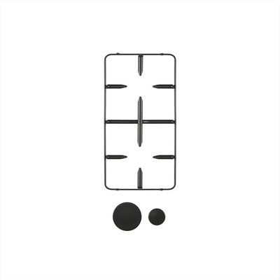 GLEM GAS - 9N32MAT Kit 1 griglia + coprispartifiamma-NERO