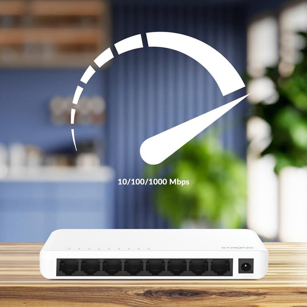 "STRONG - Switch Gigabit a 8 porte SW8000P-bianco"