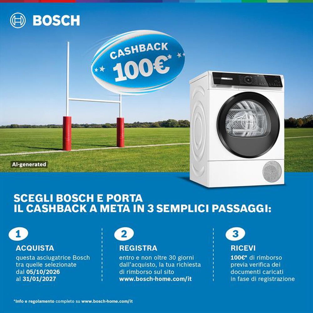 Immagine del prodotto BOSCH - Asciugatrice WQN246D0IT ASCIUGATRICE 9Kg Classe B-Bianco