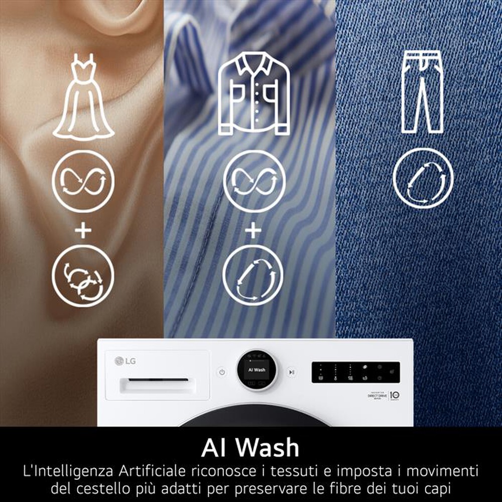 Immagine del prodotto LG - Lavatrice AI DD F4X7011TWB 11 Kg Classe A-Ivory White