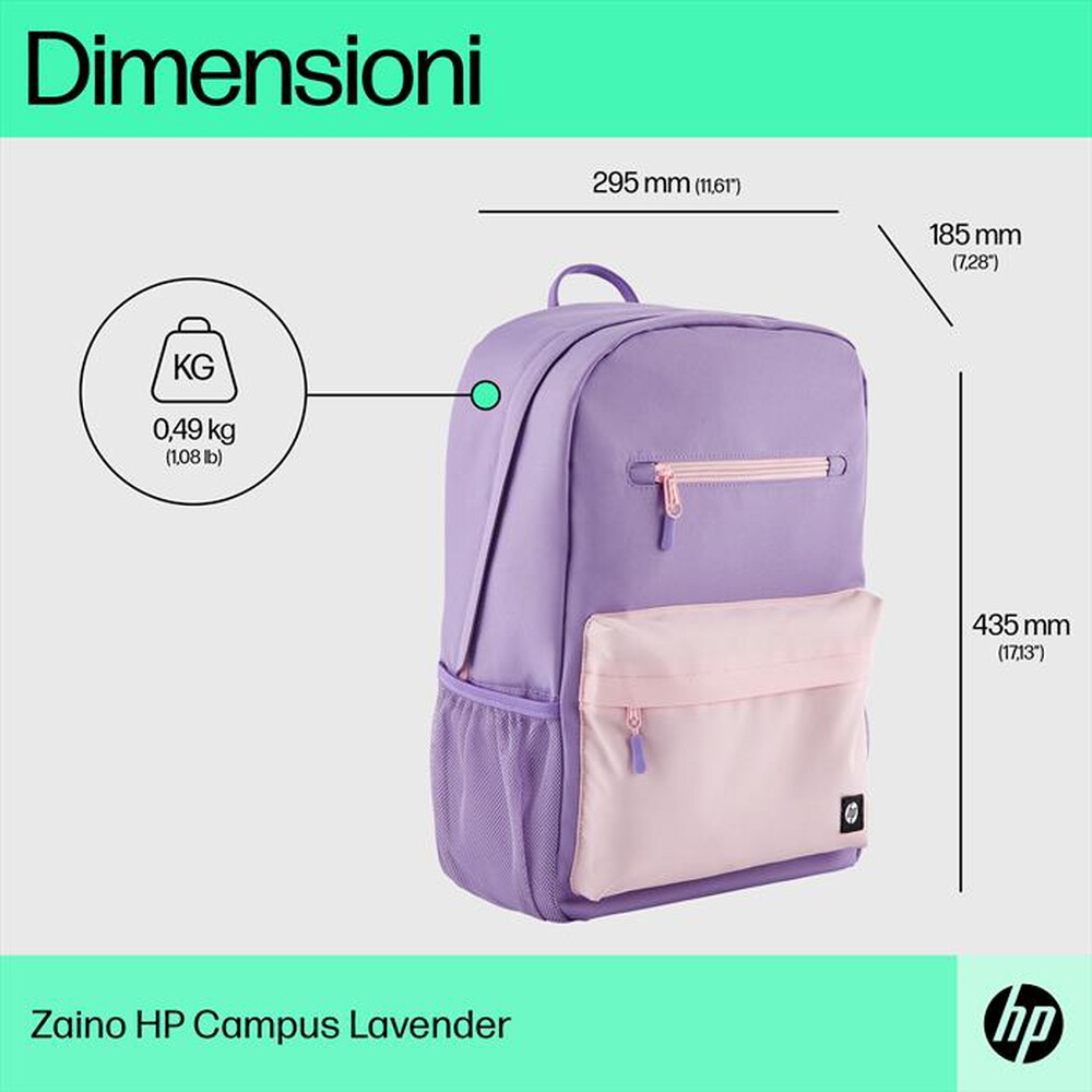Immagine del prodotto HP - ZAINO CAMPUS 15,6"-Rosa, lavanda