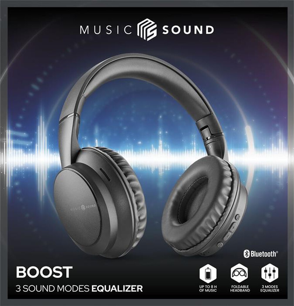 Immagine del prodotto MUSIC SOUND - Cuffie a padiglione chiuso BOOST-Black