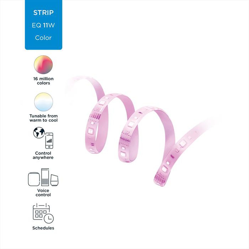 "WIZ - COLOR STARTERKIT LIGHTSTRIP EXTENSION 1M-Luce bianca e colorata"