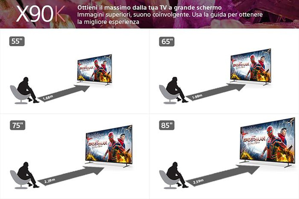 "SONY - SMART TV BRAVIA XR Full Array LED 4K 55\" XR55X90KA-Nero"