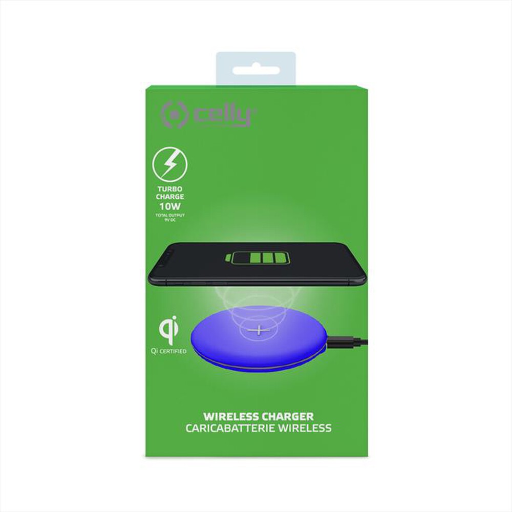 "CELLY - WLFASTFEELBL WIRELESS CH FAST PAD-Blu/Plastica"