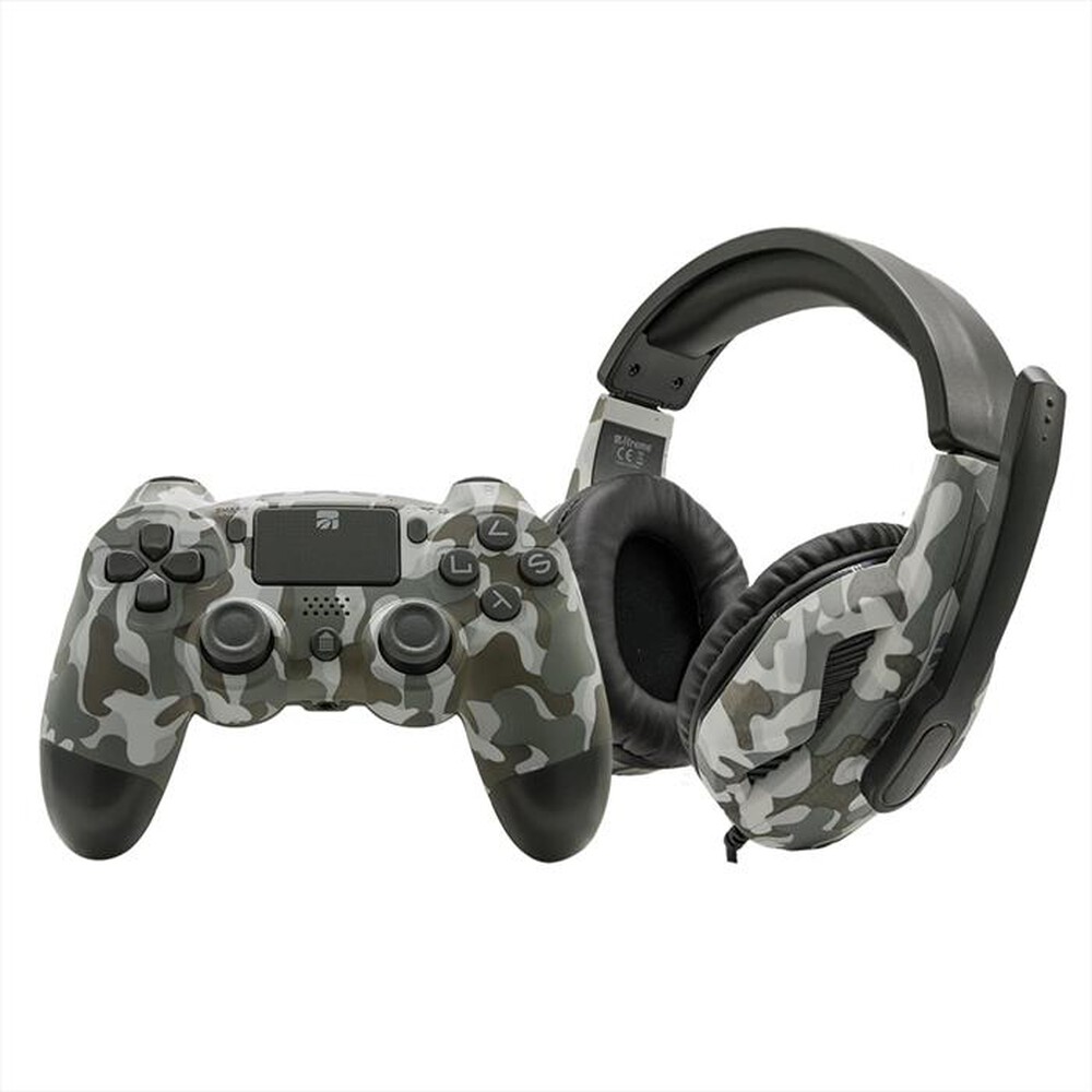 "XTREME - ICE GAME KIT CUFFIA+PAD-Camouflage Grigio"