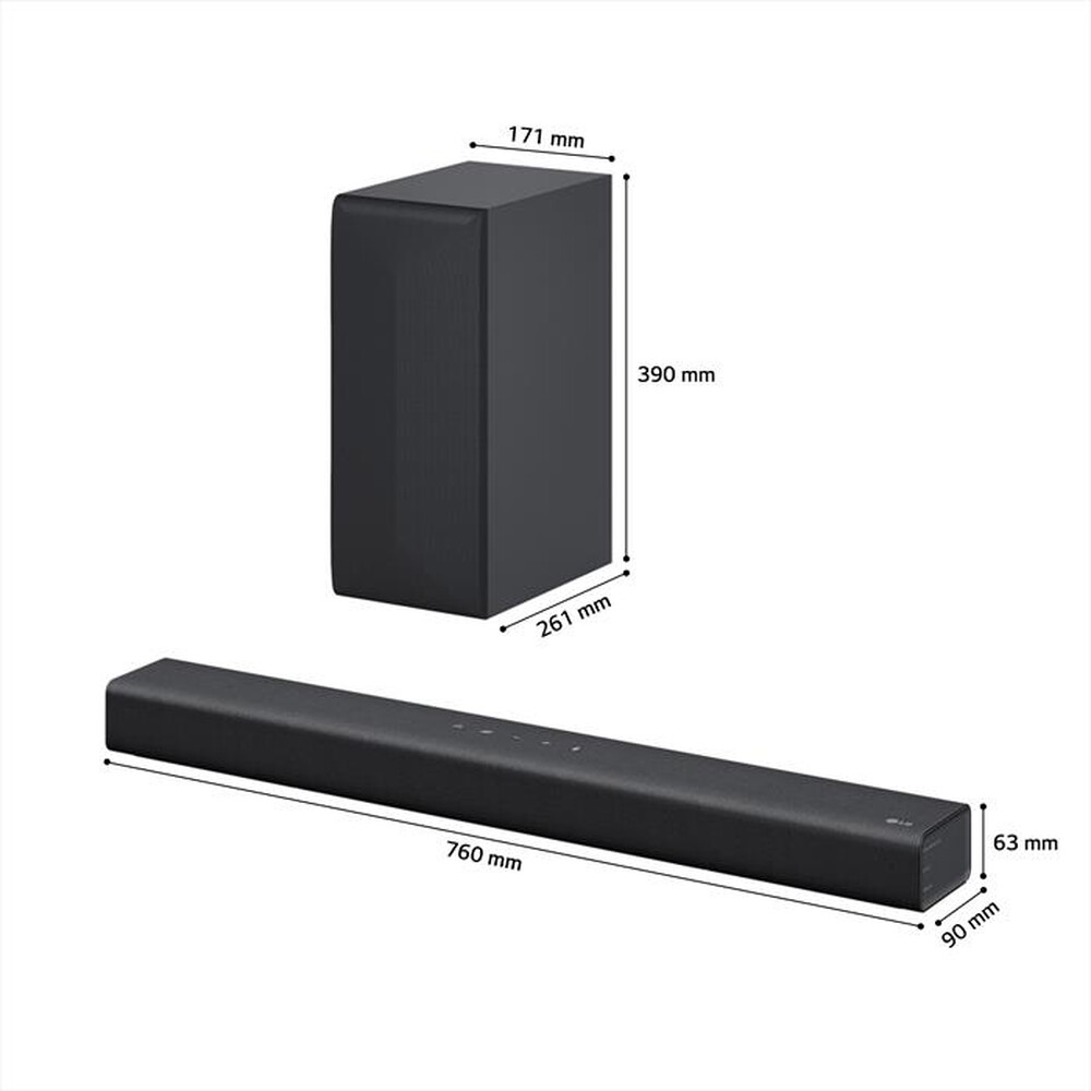 "LG - Soundbar S60Q.CEUSLLK-Nero"