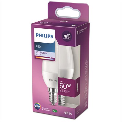 PHILIPS - LED CANDELA 60W E14 4000K NON DIM-White