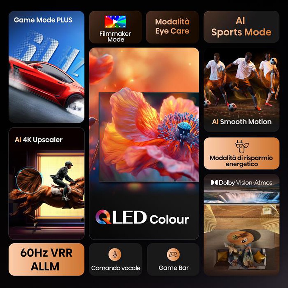 "HISENSE - Smart TV QLED 55\" 4K Ultra HD 55E79Q-NERO"