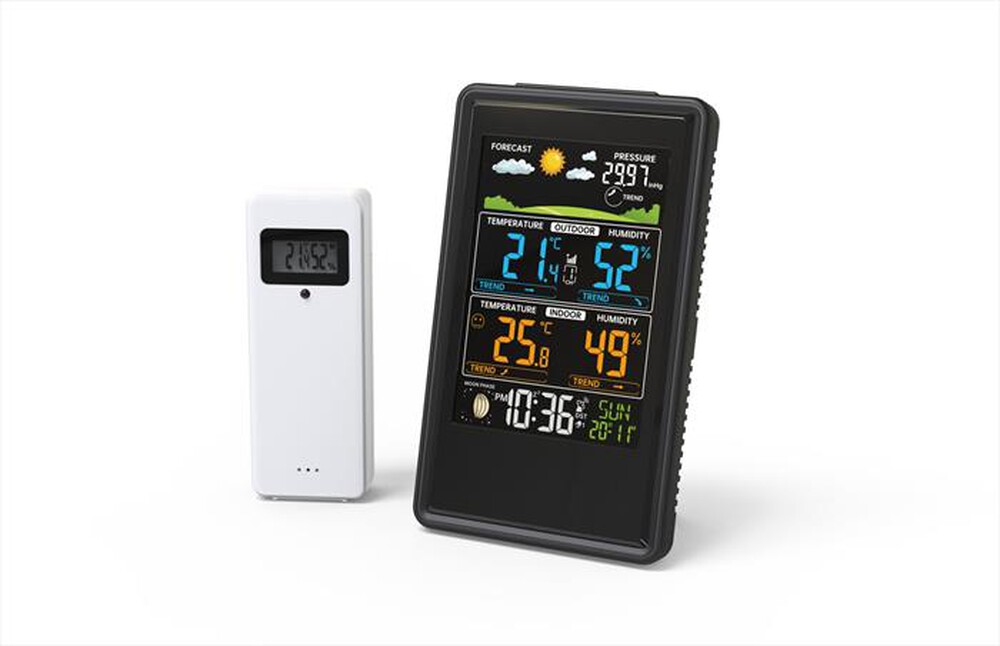 AAAMAZE - Barometro NIMBUS multifunzione con display-Nero