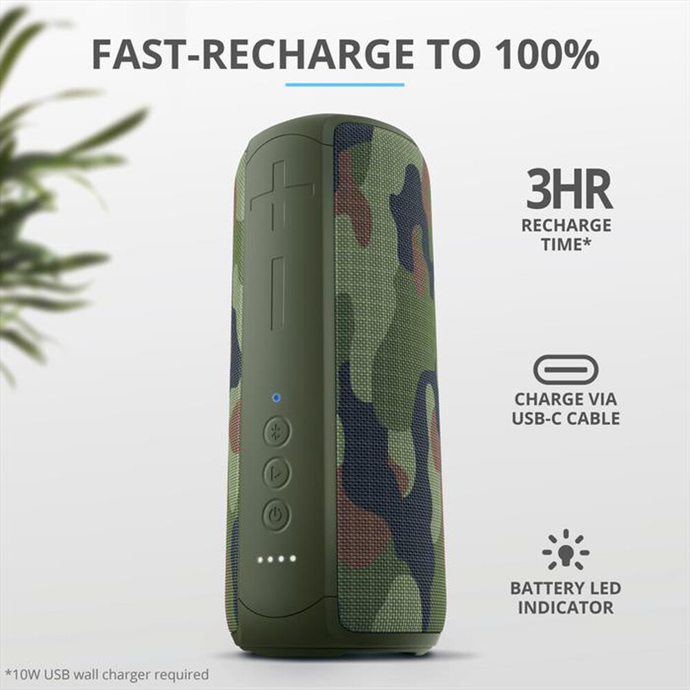 Immagine del prodotto TRUST - CARO MAX POWERFUL BT SPEAKER - CAMO-Jungle Camouflage