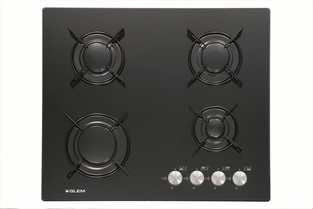 Immagine del prodotto GLEM GAS - Piano cottura a gas GV64BK 4 fuochi 60cm-nero