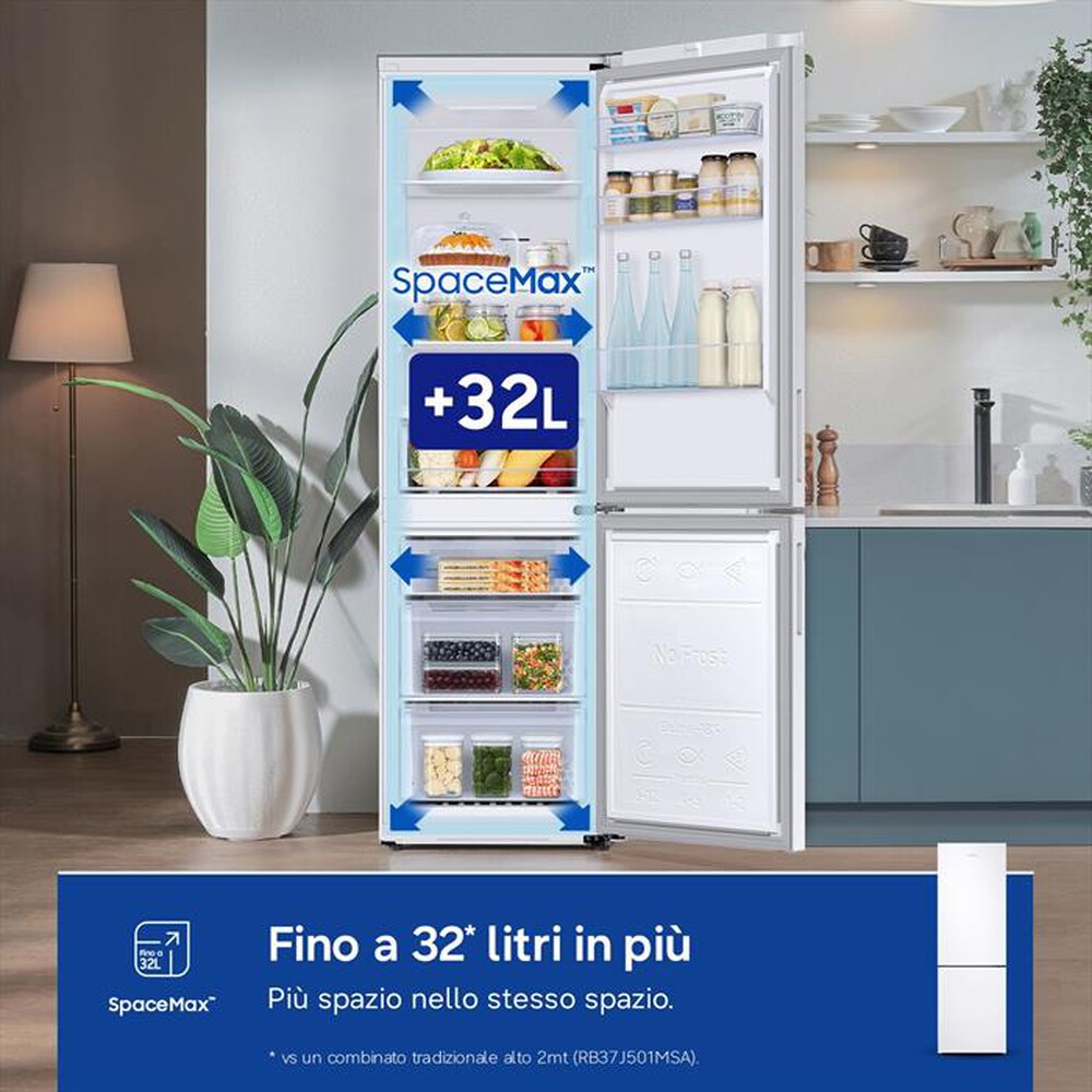 Immagine del prodotto SAMSUNG - Frigorifero combinato RB33B610EWW/EF Classe E 344l-WHITE