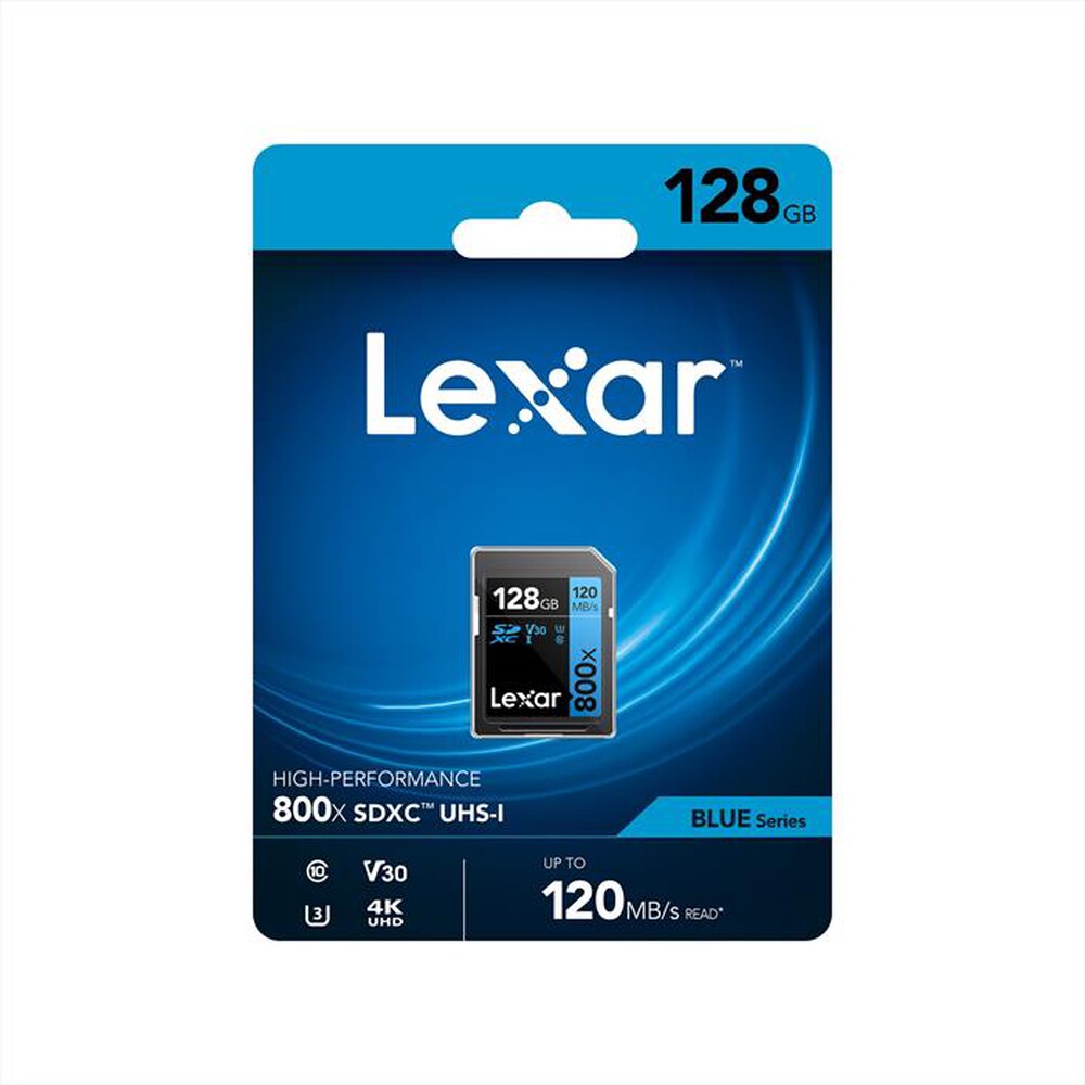 "LEXAR - 128GB SDXC PROFESSIONAL 800X-Black/Blue"