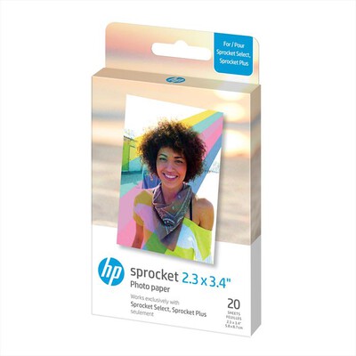 HP - Sprocket Select 2.3x3.4 Paper 20 Pack - 
