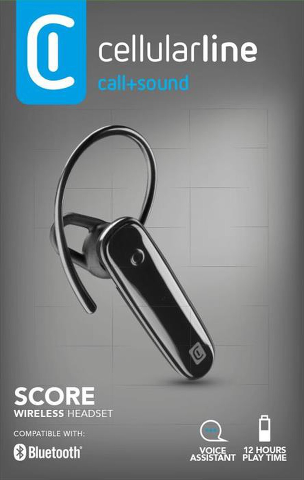 CELLULARLINE - Auricolare bluetooth BTSCOREK-Nero