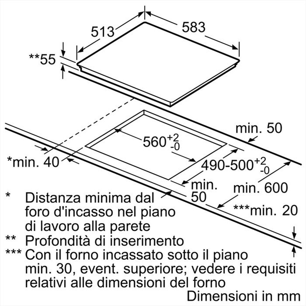 "BOSCH - Piano cottura induzione PVS645FB5E 58,3 cm"
