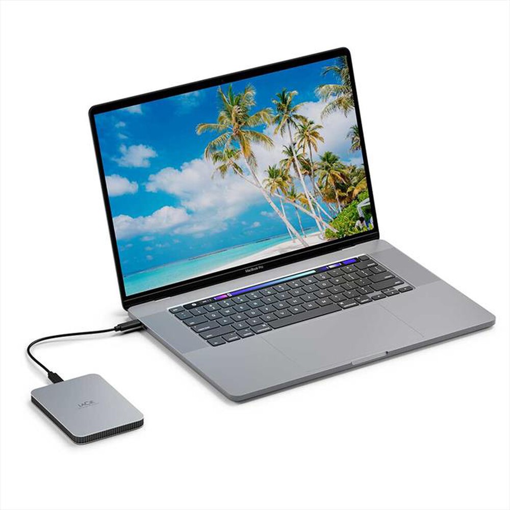 "LACIE - Hard disk esterno 1TB MOBILE DRIVE V2 USB-C-Argento lunare"