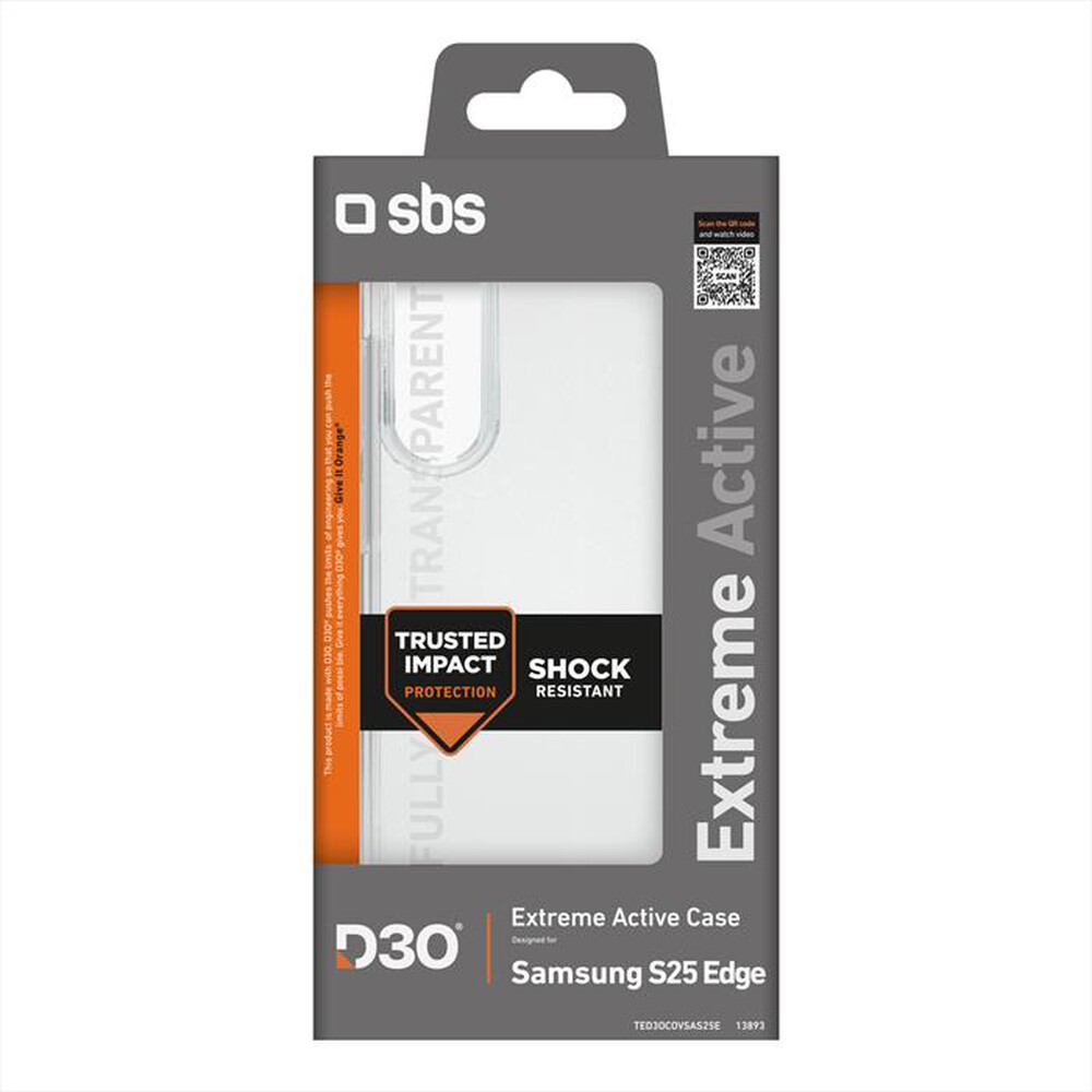 Immagine del prodotto SBS - Cover Samsung S25 Edge TED3OCOVSAS25E-Trasparente