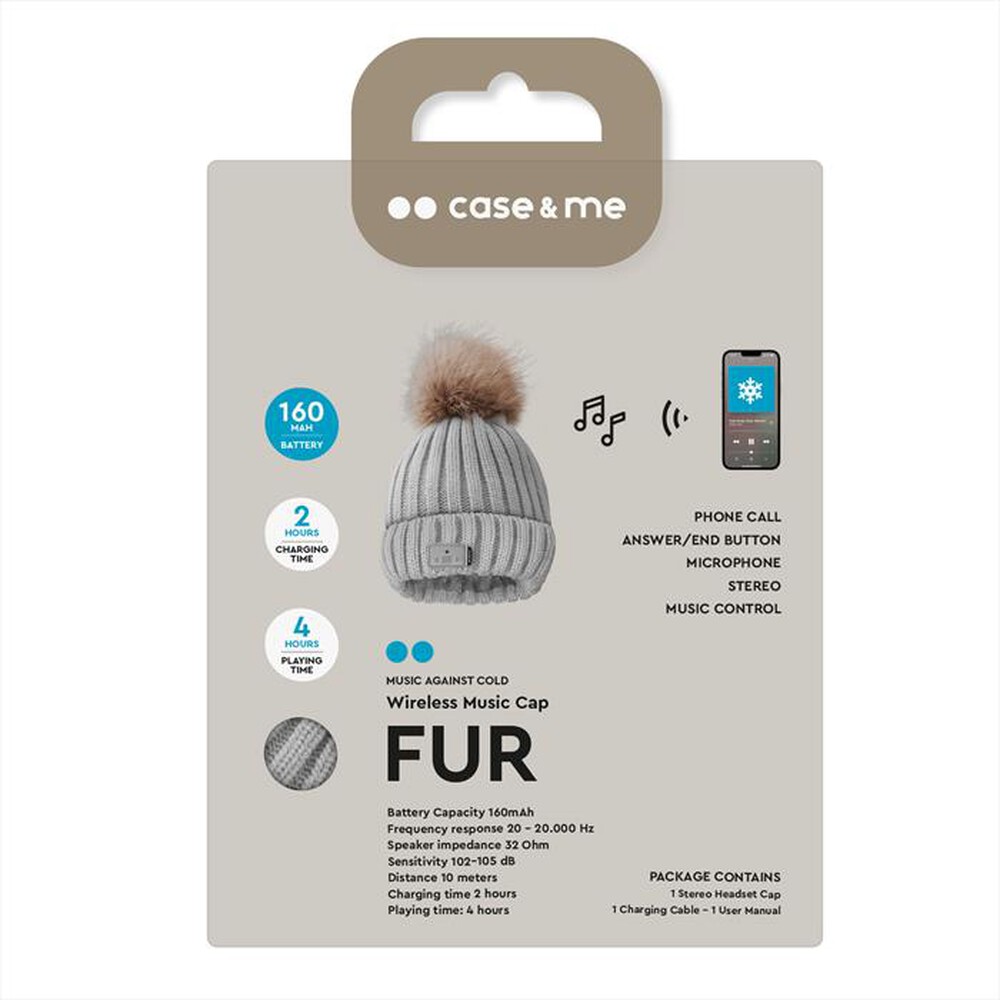 "SBS - Cappello wireless FUR CMWINTFURBTG-Grigio"