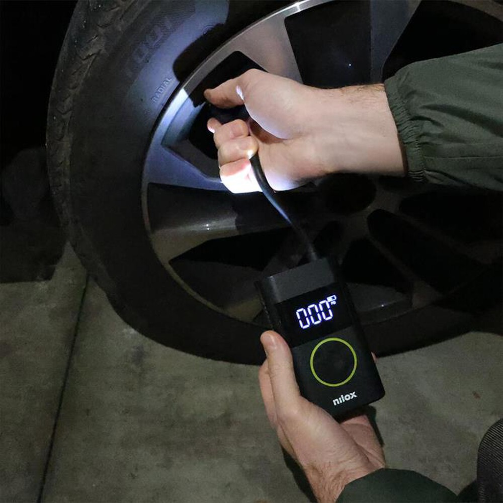 "NILOX - Mini Compressore Portatile Multifunzione NXAIRPUMP-nero"